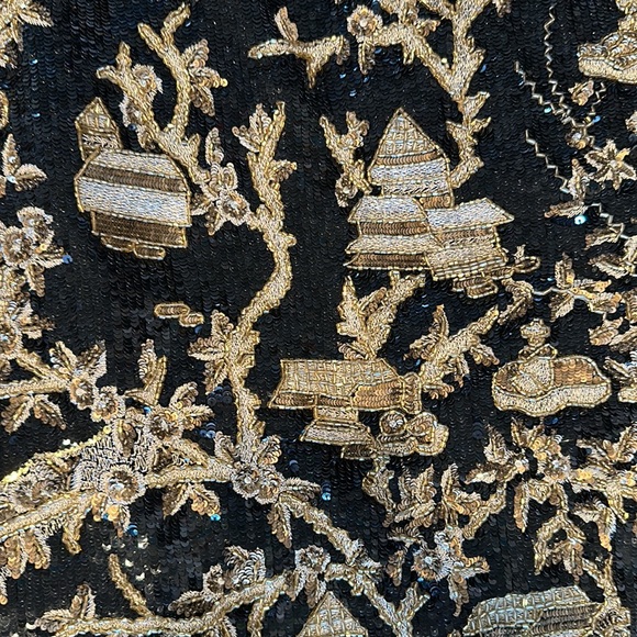 RARE Vintage Escada fully Sequined and Lined skirt sz 38 - Picture 3 of 5